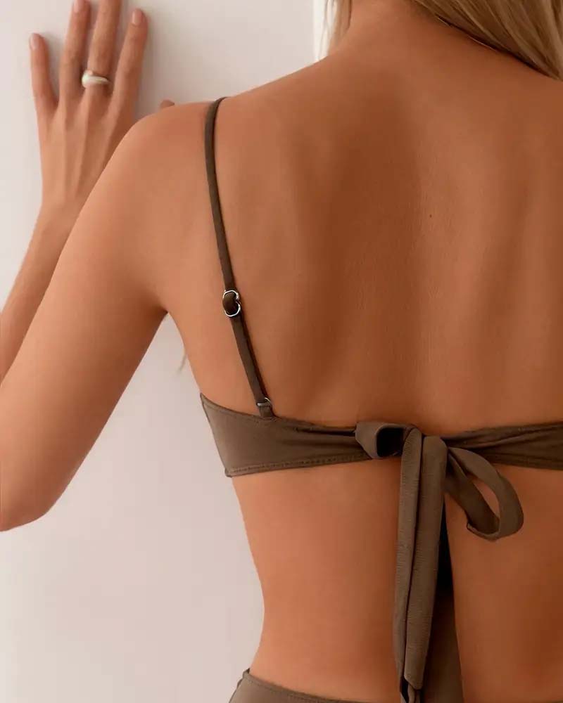 MARCELLE | GOLD DETAIL HIGH WAIST BIKINI
