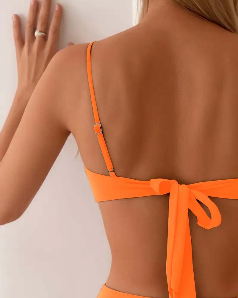 MARCELLE | GOLD DETAIL HIGH WAIST BIKINI