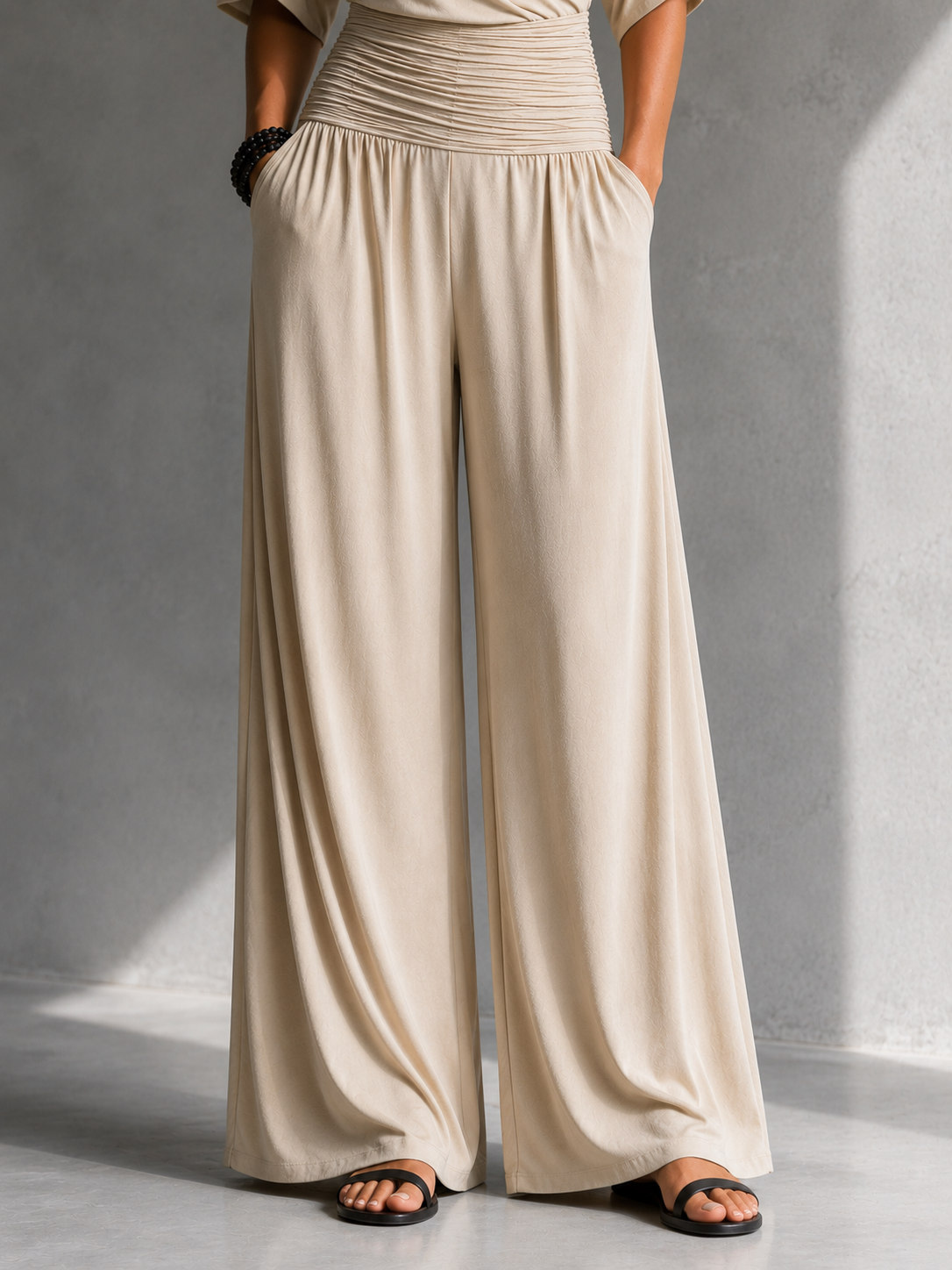 GEORGIE | WRAP WIDE-LEG JUMPSUIT WITH POCKETS