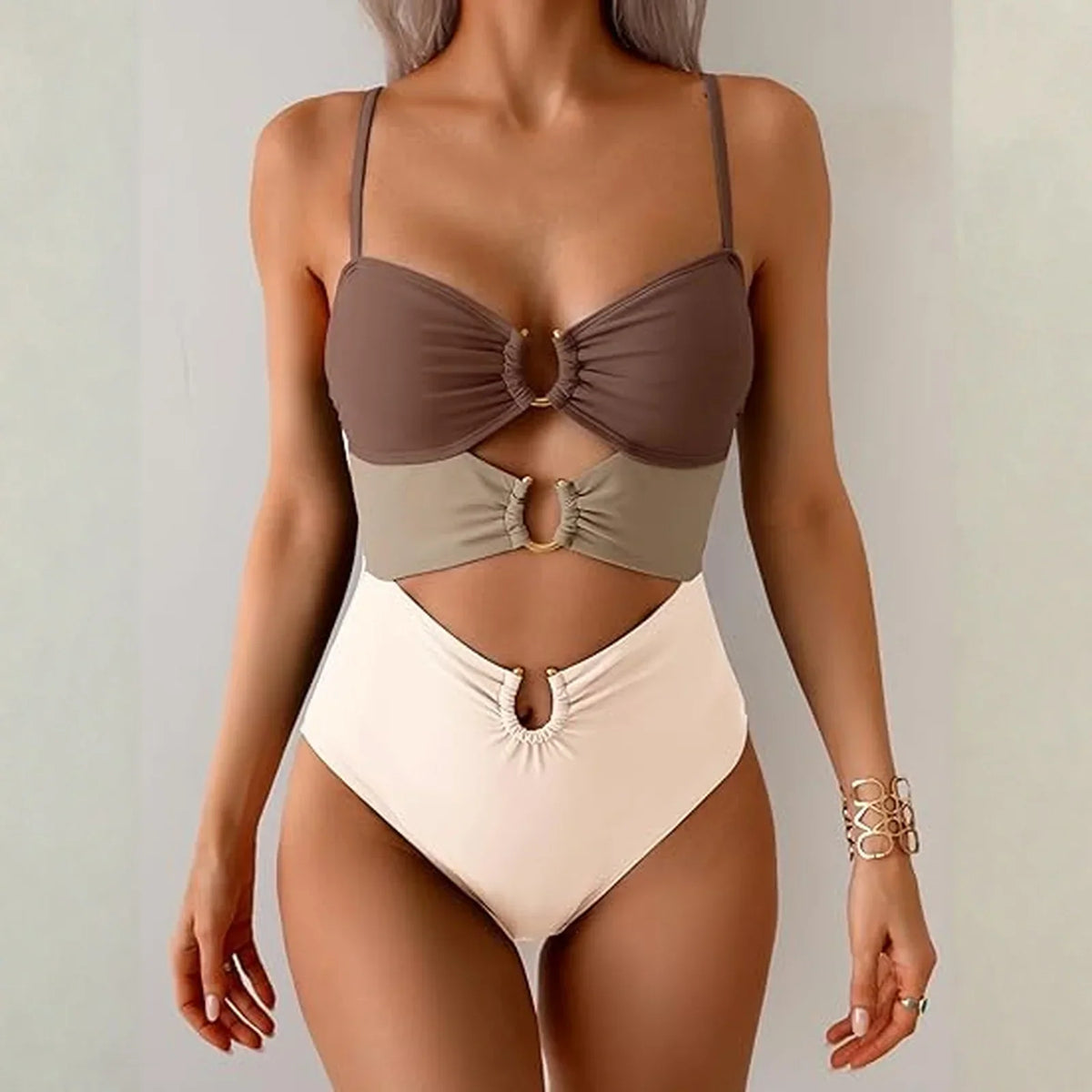 AURORA | RING DETAIL HIGH LEG ONE-PIECE SWIMSUIT