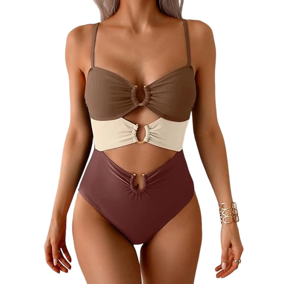 AURORA | RING DETAIL HIGH LEG ONE-PIECE SWIMSUIT