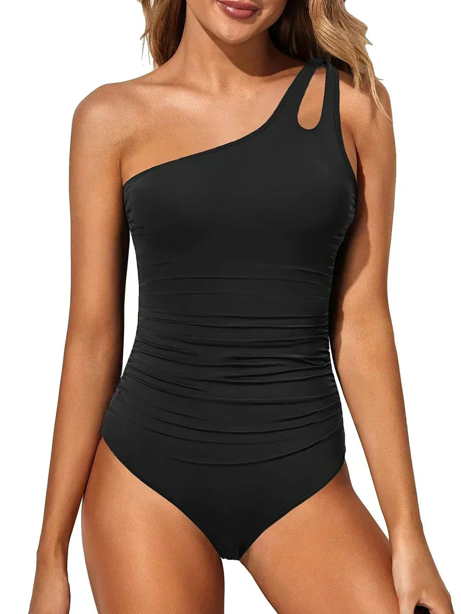 SOLAYA | ONE-SHOULDER TUMMY CONTROL SWIMSUIT
