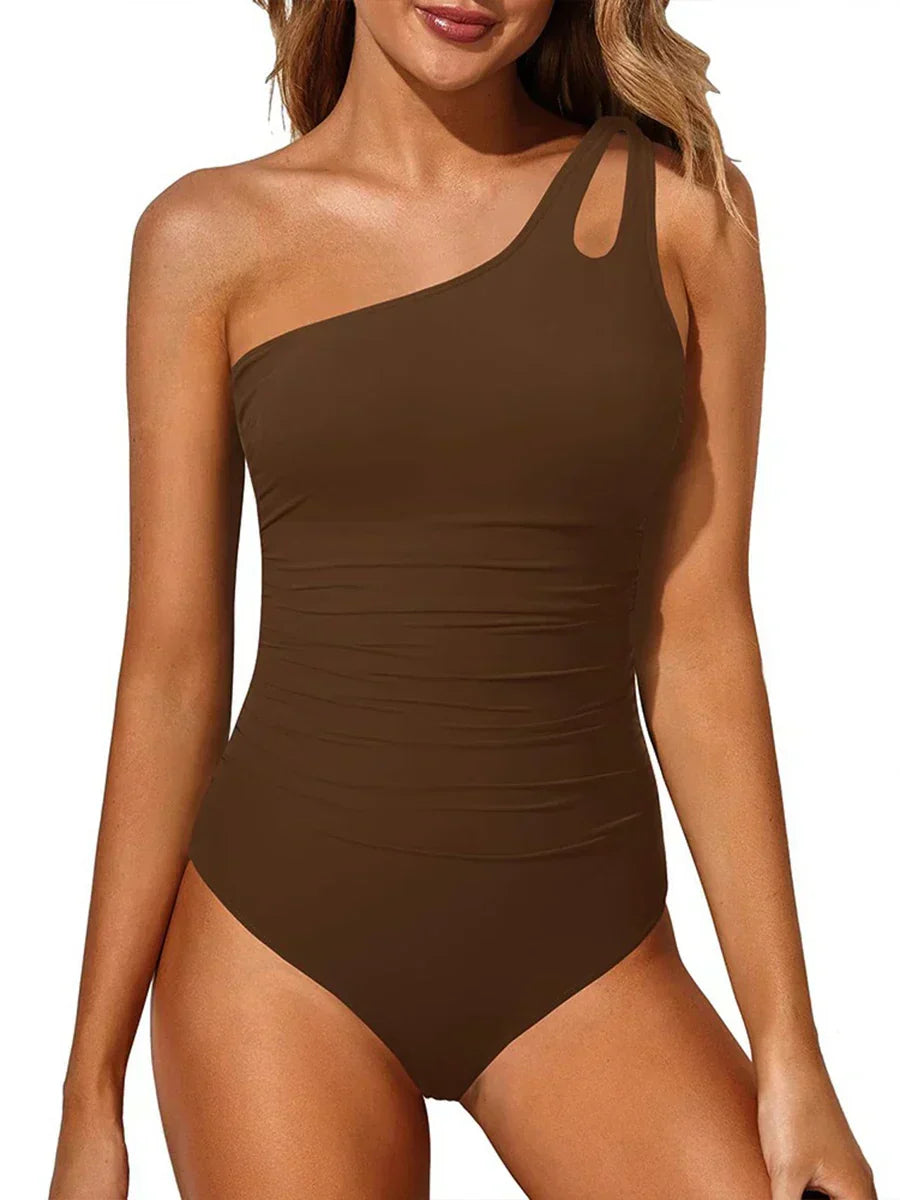 SOLAYA | ONE-SHOULDER TUMMY CONTROL SWIMSUIT