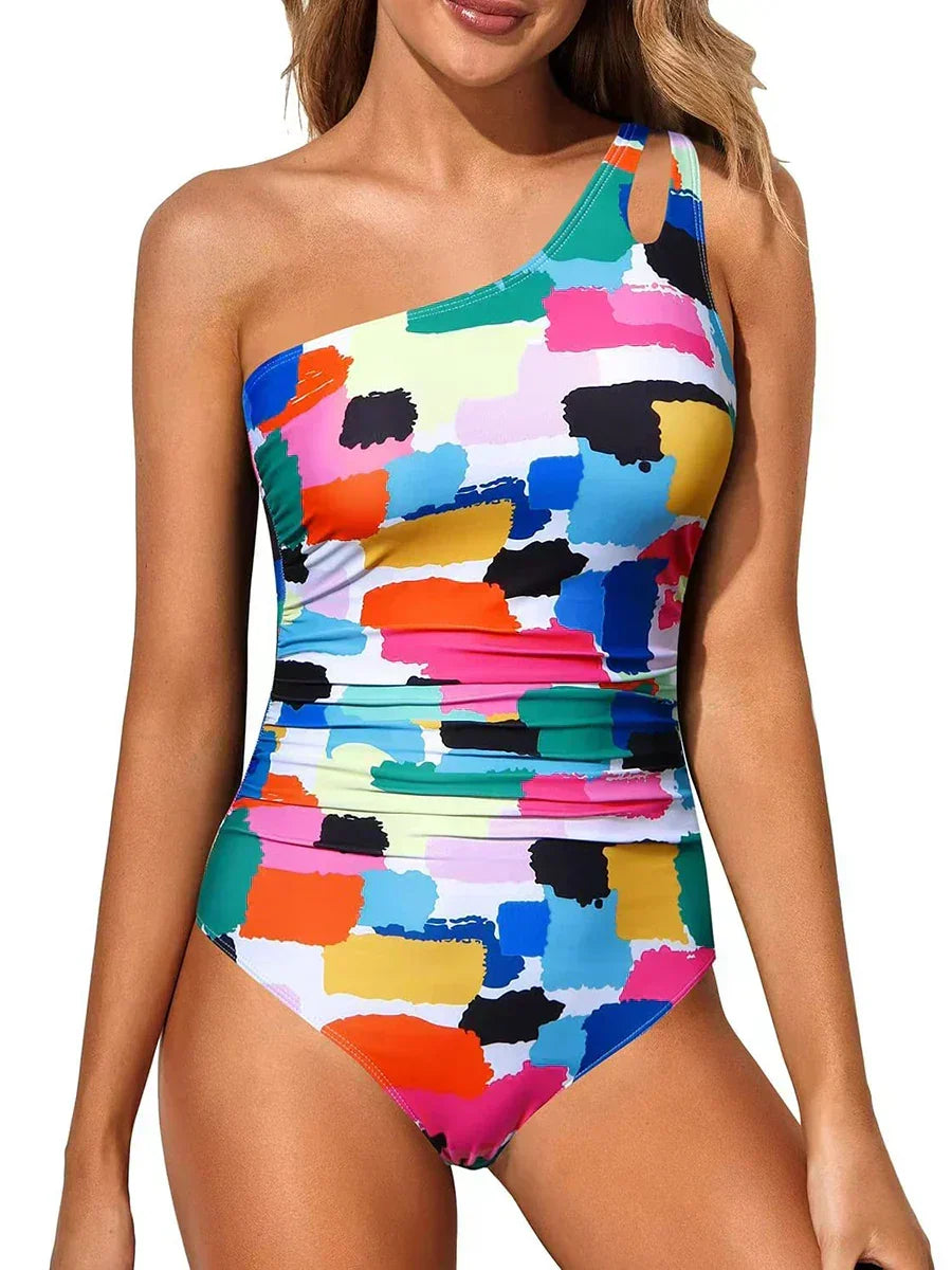 SOLAYA | ONE-SHOULDER TUMMY CONTROL SWIMSUIT