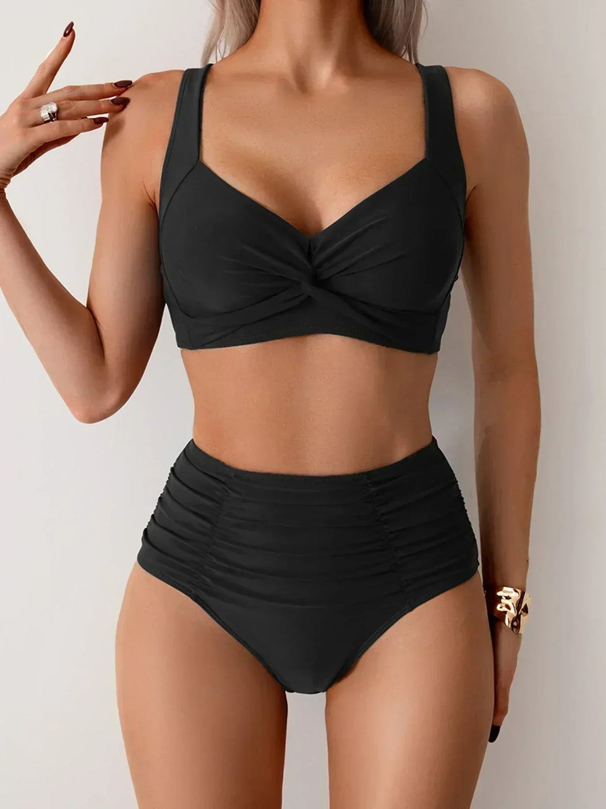 NICOLETTA | RUFFLED BANDEAU BIKINI