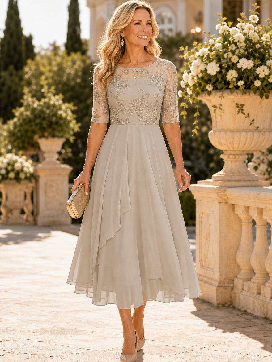 Rose – The Flattering Lace Midi Dress